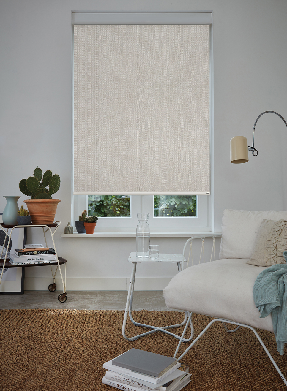 New Aria Light Filtering Roller Blind Fabric In New York Grey Colour